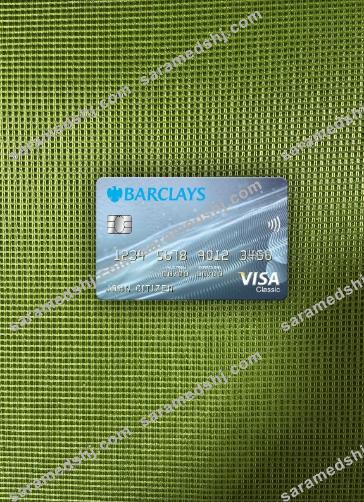 United Kingdom Barclays bank visa classic card photolook front